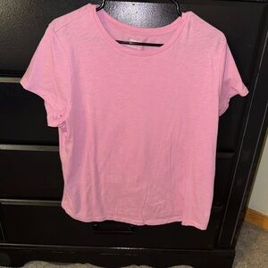 Casual Pink Short Sleeve Women's Tee
